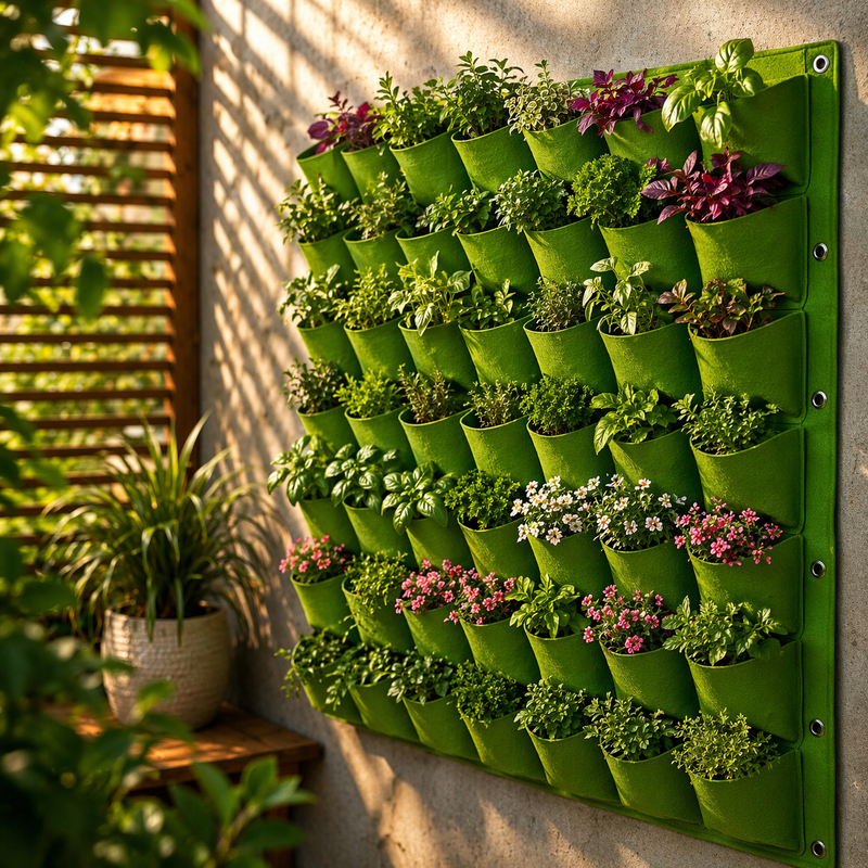 Jardim Vertical Para Samambaias Com 36 bolsos